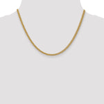 14k 2.6mm Semi-solid 3-Wire Wheat Chain