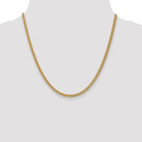 14k 2.6mm Semi-solid 3-Wire Wheat Chain