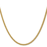 14k 2.6mm Semi-solid 3-Wire Wheat Chain