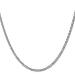 14k White Gold 2.6mm Semi-solid 3-Wire Wheat Chain