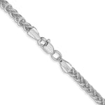 14k White Gold 2.6mm Semi-solid 3-Wire Wheat Chain