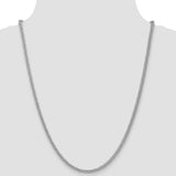 14k White Gold 2.6mm Semi-solid 3-Wire Wheat Chain