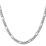 14k White Gold 5.75mm Semi-Solid Figaro Chain