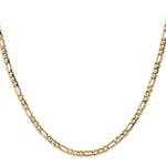 14k 3.5mm Semi-Solid Figaro Chain