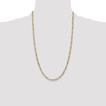 14k 3.5mm Semi-Solid Figaro Chain