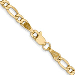 14k 3.5mm Semi-Solid Figaro Chain