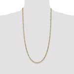 14k 3.5mm Semi-Solid Figaro Chain