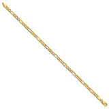 14k 3.5mm Semi-Solid Figaro Chain Anklet