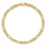 14k 3.5mm Semi-Solid Figaro Chain Anklet