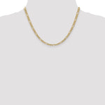 14k 4.2mm Semi-Solid Figaro Chain