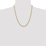 14k 4.2mm Semi-Solid Figaro Chain