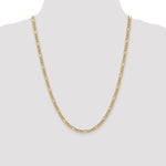 14k 4.2mm Semi-Solid Figaro Chain