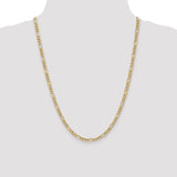 14k 4.2mm Semi-Solid Figaro Chain