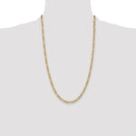 14k 4.2mm Semi-Solid Figaro Chain