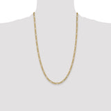 14k 4.2mm Semi-Solid Figaro Chain