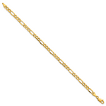 14k 4.2mm Semi-Solid Figaro Chain