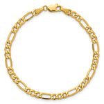 14k 4.2mm Semi-Solid Figaro Chain