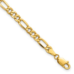 14k 4.2mm Semi-Solid Figaro Chain