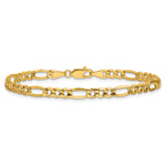 14k 4.2mm Semi-Solid Figaro Chain
