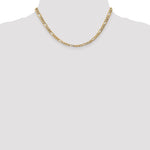 14k 5.75mm Semi-Solid Figaro Chain