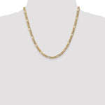 14k 5.75mm Semi-Solid Figaro Chain