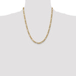 14k 5.75mm Semi-Solid Figaro Chain