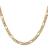 14k 5.75mm Semi-Solid Figaro Chain