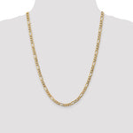 14k 5.75mm Semi-Solid Figaro Chain