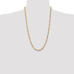 14k 5.75mm Semi-Solid Figaro Chain