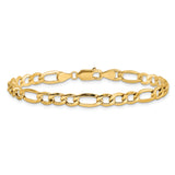 14k 5.75mm Semi-Solid Figaro Chain