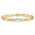 14k 5.75mm Semi-Solid Figaro Chain