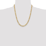 14k 6.25mm Semi-Solid Figaro Chain