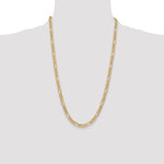 14k 6.25mm Semi-Solid Figaro Chain