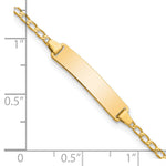 14k Flat Curb Link ID Bracelet