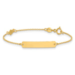 14k Polished Heart Childrens ID Bracelet