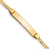 14k Childrens Curb Link ID Bracelet