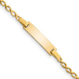 14k Childrens Polished ID Bracelet