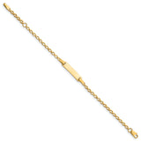 14k Childrens Polished ID Bracelet