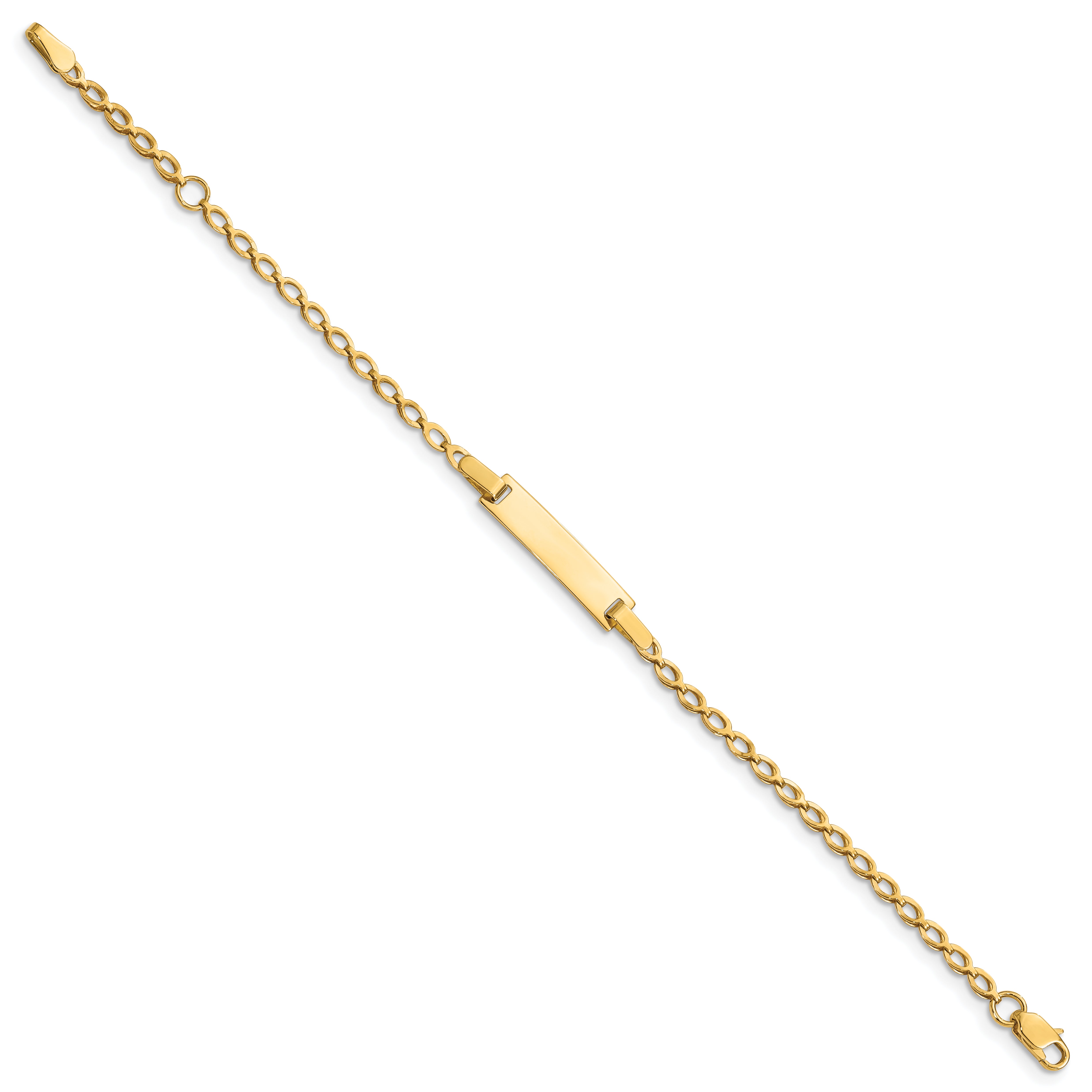 14k Childrens Polished ID Bracelet