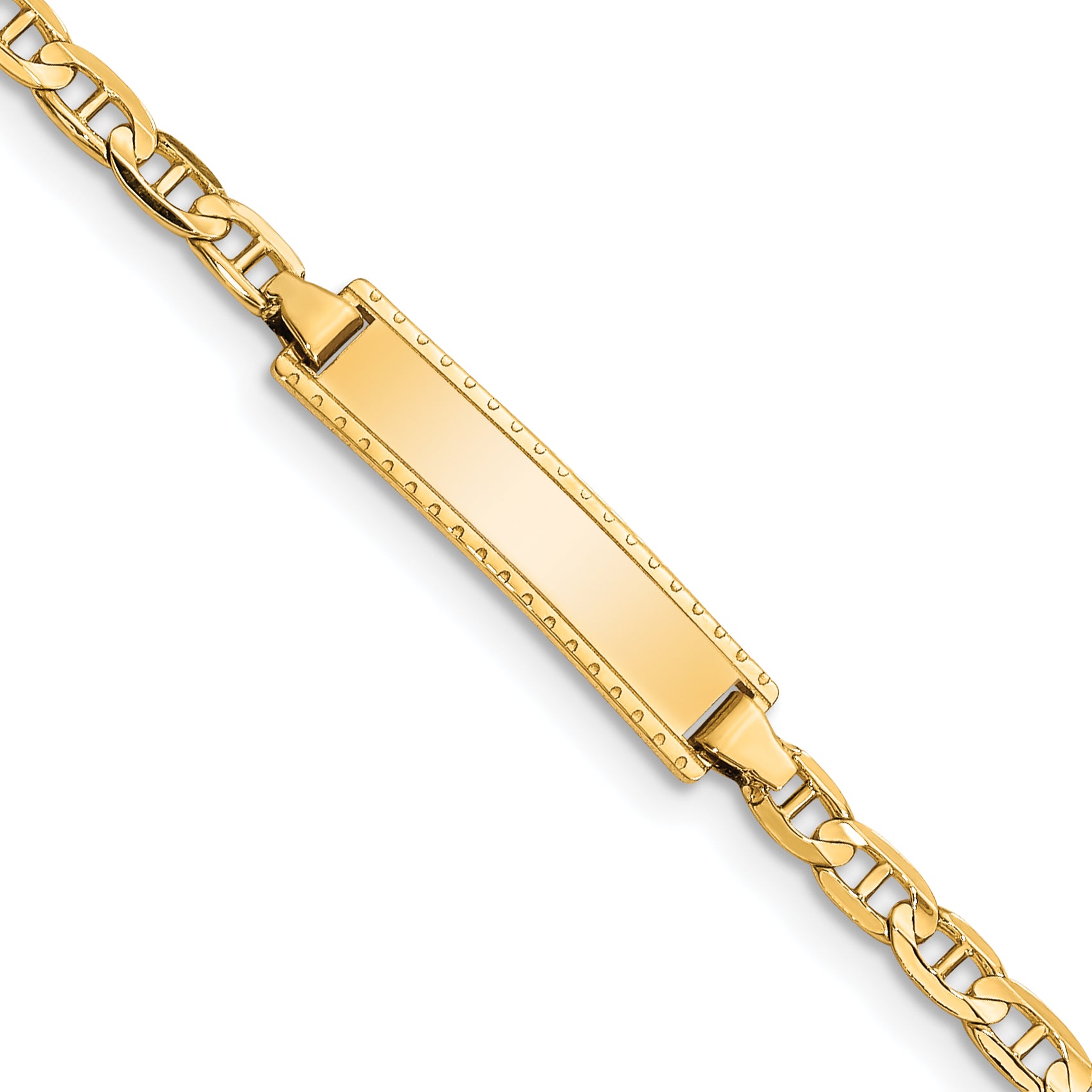 14k Childrens Anchor Link ID Bracelet