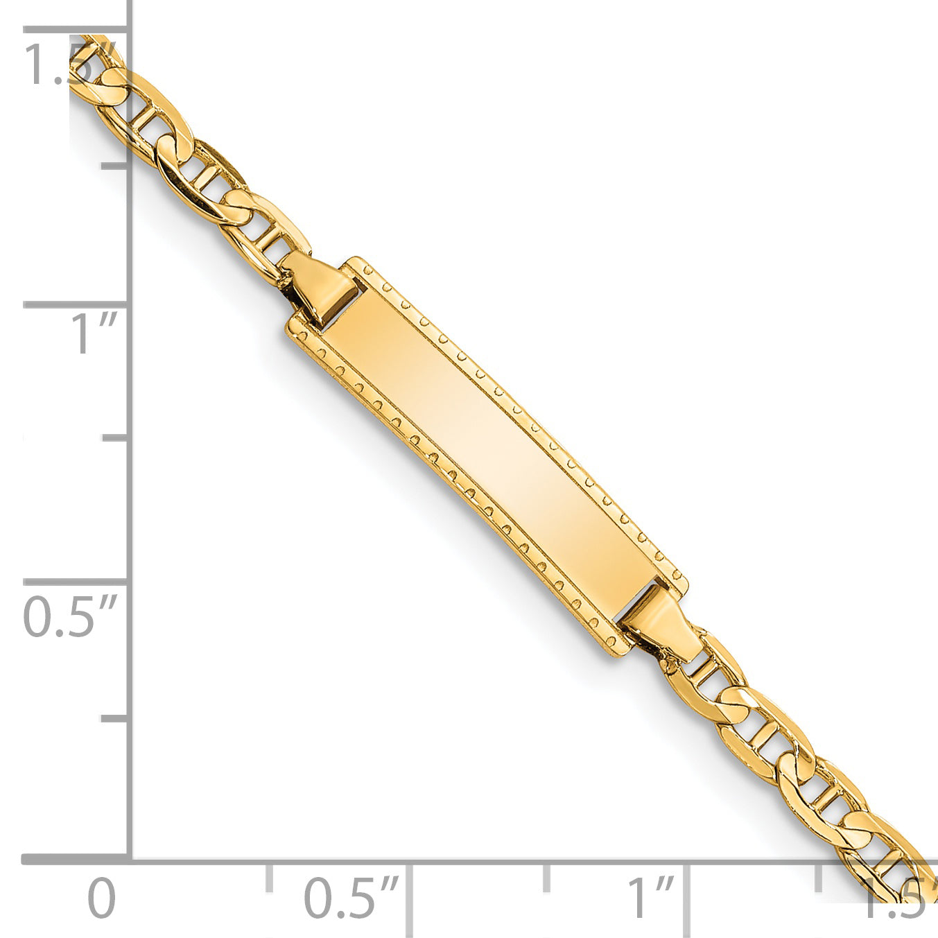 14k Childrens Anchor Link ID Bracelet