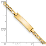 14k Childrens Anchor Link ID Bracelet