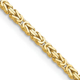 14k 2mm Byzantine Chain