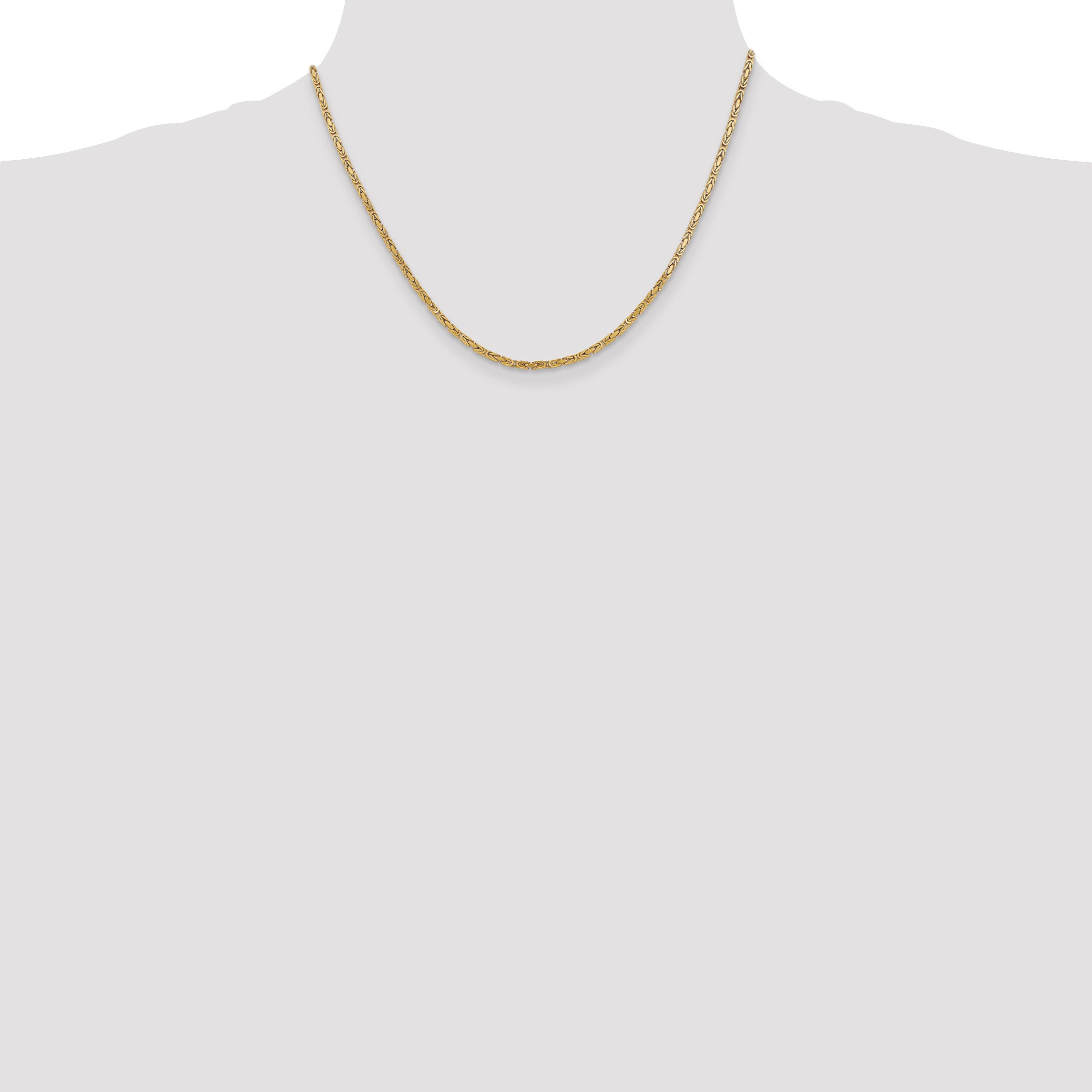 14k 2mm Byzantine Chain