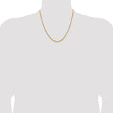 14k 2mm Byzantine Chain