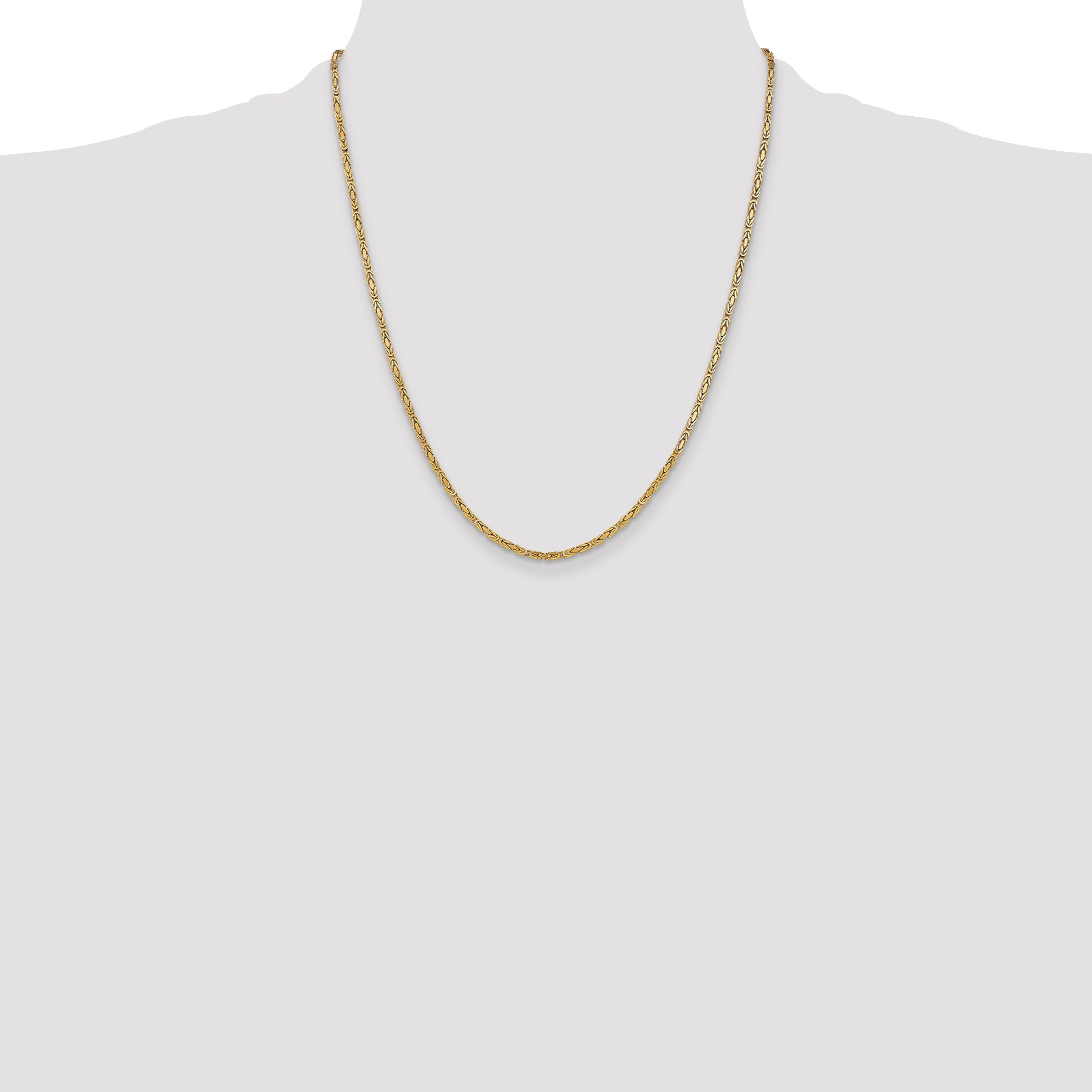 14k 2mm Byzantine Chain