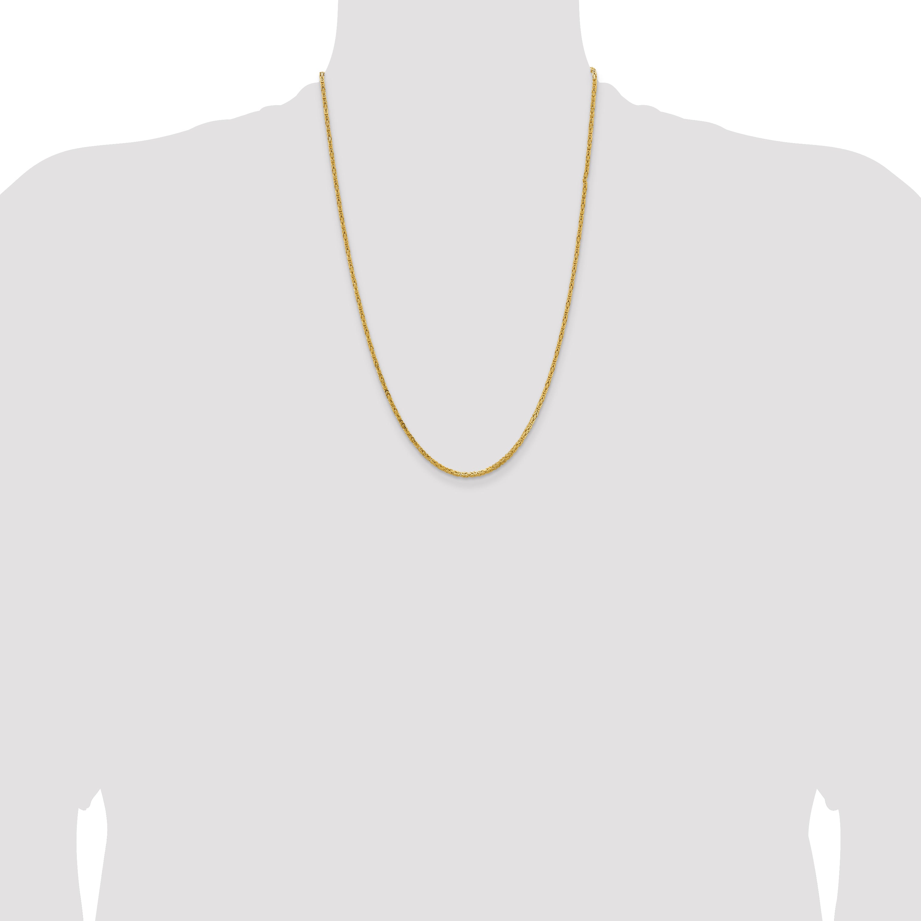 14k 2mm Byzantine Chain