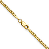 14k 2mm Byzantine Chain