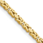 14k 2.5mm Byzantine Chain