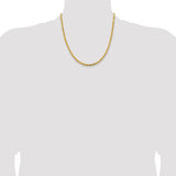 14k 3.25mm Byzantine Chain